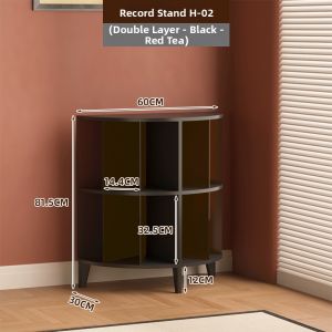 Multi-tiered Vinyl Record and Magazine Storage Cabinet