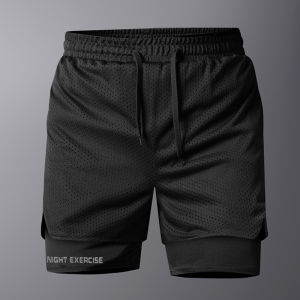 Mens Quick-Drying Ice Silk Shorts Casual Breathable Reflective Printed Pants Simple Comfortable Outdoor Inner Wear