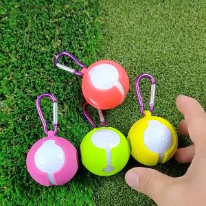 Golf Supplies Ball Carrier PouchGolf Training Sports AccessoriesProtective Cover Bag Holder Golf Ball Bag Silicone Sleeve