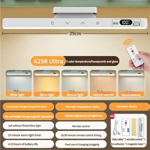 Magnetic Mount LED Reading Lamp Rechargeable Eye Caring Small Night Light Mirror Front Lighting Dormitory Bedroom