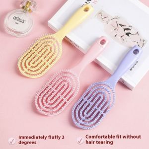 FAYANZI หวีซี่โครง หวีซี่โครงฟู หวีผมหยิกโค้งใหญ่ หวีนวด จัดแต่งทรงผม สิ่งประดิษฐ์ หวีสำหรับใช้ในบ้าน