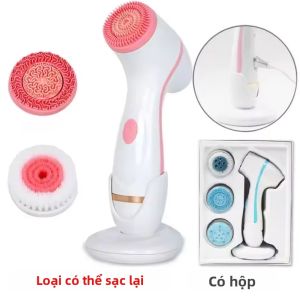 Bàn Chải Làm Sạch Da Mặt Bằng Điện Xoay Kép Chống Nước Tẩy Tế Bào Chết Massage Chăm Sóc Da Đạt Chuẩn IPX-6