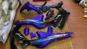 Bộ vỏ nhựa xe máy Wave nhỏ (Alpha/110/50/TQ) hàng Việt Nam loại 1 màu Tím Zx