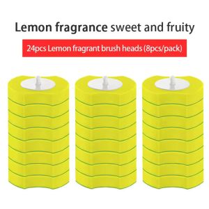 24PCS Disposable Toilet Brush Refills Upgraded 3 Layer Foam Cleaning Sponges Heads for Toilet Bathroom Bowl Cleaner Supplies