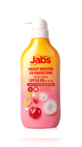 Jabs Bright Booster UV Protection Body Lotion SPF50 PA+++ 450ml. โลชั่นกันแดดบำรุงผิวกาย