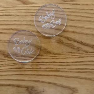 Baby Birthday Christmas Party Acrylic Cookie Embosser Stamp Baby Boy Girl Fondant Mold Cake Decorating Baking DIY Design Tool