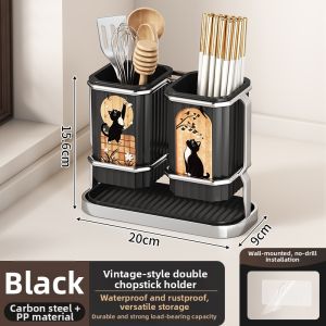 B&W | Water Drainage Kitchen Storage Rack