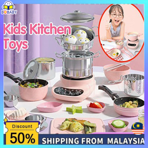 55 Pieces Childrens Cooking Set Mini Kitchen Can Cook Real Food Edible Educational Toys for Children