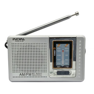 VODOOL HiFi Music Player Radio Dual Band AM FM Pocket Pointer Radio Telescopic Antenna Battery Powered 3.5mm Jack Built-in Speaker