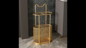 Nordic Umbrella Bucket & Metal Shelf Umbrella Storage