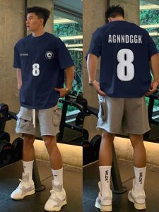 Áo Thun Nam Cực Lớn 300 Kg Mỹ Thời Trang Số Thương Hiệu Tay Ngắn Cotton Vải Bông Rộng Rãi Cặp Đôi Hạng Nặng Thoáng Khí Mùa Hè Áo