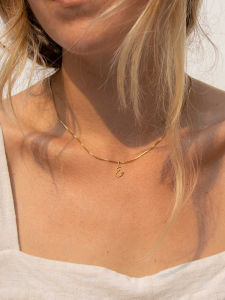 Fashionable Titanium Steel Necklace Womens Short 26 Letters Lockbone Chain Lightweight Luxury Stainless Steel Snake Bone Chain Pendant