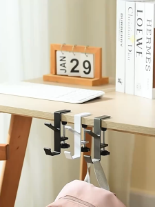 Adjustable Desk Edge Hook Gaming Headset Desk Hanger Backpack Storage Hanging Hook Holder Punch-free Home Office Organizer