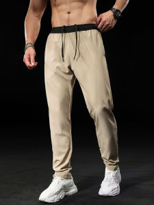 Bullying muscle | Sport Men Loose Fit Drawstring Ice Silk Breathable Lightweight Summer Pants
