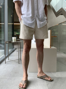 Korean Style Mens Casual Breathable Shorts Summer New Arrival Versatile Simple Trendy Outerwear Loose Fit Straight Leg Pants