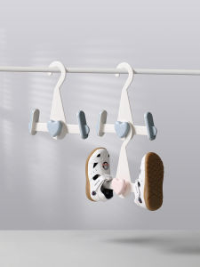 Childrens Multi-Functional Retractable Shoe Drying Rack Balcony Clothes Hanger Retractable Shoe Storage Organizer