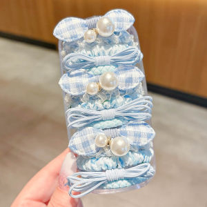 NING ZHOU | Elastic High Ponytail Hair Rope Blue