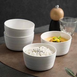 Bát Ăn Cơm Bằng Gốm Sứ Màu Trắng Kiểu Nhật Đơn Giản Bát Đựng Súp Nhỏ Dùng Cho Gia Đình Bát Đựng Cơm Đẹp Mắt Dành Cho Mọi Lứa Tuổi