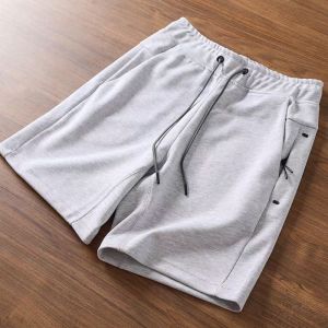 Comfortable Air Cotton Mens Casual Straight Leg Sport Shorts Summer New Style Elastic Comfortable Five-Point Pants Shorties