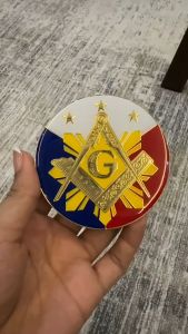 Square & Compass Phil Flag Masonic Emblem Imported