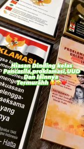 DecorArt 20x30 Cm Pajangan Foto Siap Pasang Pancasila Sumpah Pemuda Proklamasi (Kode: PAN TARTIB)