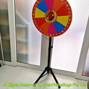 SG 60cm Lucky Draw Spin Wheel with Stand | Prize Fortune Spinner | Carnival Company Corporate Event