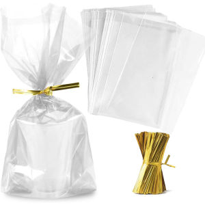 30/50/100pcs cellophane packaging bag with kink gift packaging packaging candy bakery cookies chocolate party gift