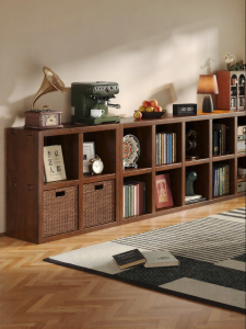 FWTDF | Walnut Wood Bookshelf Storage Cabinet