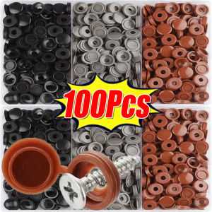 100Pcs Nails Screw Caps Plastic Protective Covers Car Nuts Decorative Cover Self-tapping Screw Folding Cap Furniture Hardware