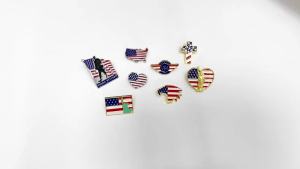 Bandai | United States National Flag Enamel Pins US America Soldier Veteran Statue of Liberty Souvenir Badge Brooch Bag Clothes Lapel Pin