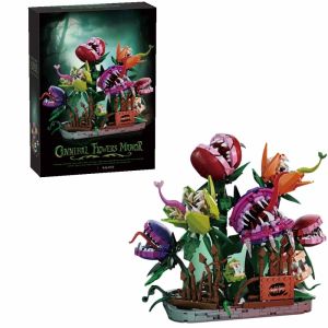 MOC Cannibal Flower Manor Building Block Anime Horrors Flower Model Bricks DIY Toys Sets Puzzle MOC Collect Gift