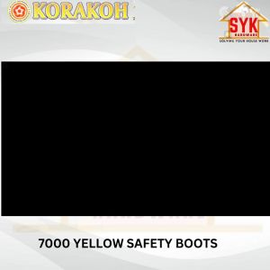SYK KORAKOH 7000 Yellow Safety Boots Waterproof Rubber Shoes Kasut Safety Boot Lelaki Bot Kebun Getah Hujan