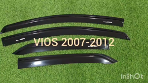 กันสาดประตู คิ้วกันสาด กันสาด คิ้ว ดำทึบ โตโยต้า วีออส Toyota Vios 2007 2008 2009 2010 2011 2012 ใส่ร่วมกันได้ R