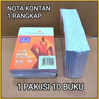 1 Pak Nota Kontan 1 Ply isi 10 Buku