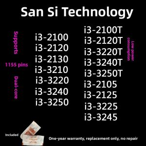 Intel I3 Desktop CPU 2100 2120 2130 3210 3220 3240 LGA 1155 Socket Unboxed 65W Dual Core 33GHz 22Nano 4MB L2 Cache