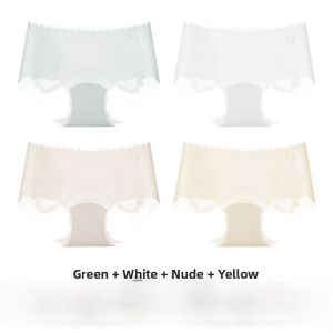 Miiow | MiiOW Womens Seamless Ice Silk Triangle Shorts Breathable Antibacterial Thin Cotton Underwear Comfortable Summer Briefs