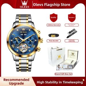 OLEVS | Black Warrior Men Mechanical Watch Automatic Skeleton Water-resistant