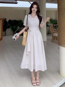 RELNLEX | Đầm Cột Nơ Phong Cách Học Sinh Pháp