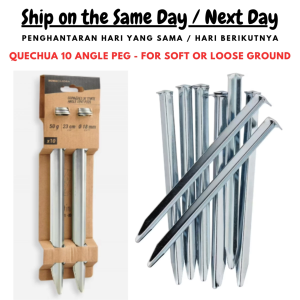Qu3chu@ 10 Pcs Angle Irons Tent Peg For Loose / Soft Soil / Pancang Khemah Utk Tanah Lembut / Pasir