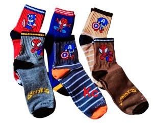 KAOS KAKI ANAK LAKI LAKI KARAKTER 6 PASANG