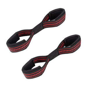 สายรัดยกน้ำหนักแบบรูปเลข 8 สำหรับเดดลิฟท์ สายรัดข้อมือสำหรับดึงข้อ บาร์แนวนอน เพาเวอร์ลิฟติ้ง อุปกรณ์ฟิตเนส ยิม บอดี้บิลดิ้ง