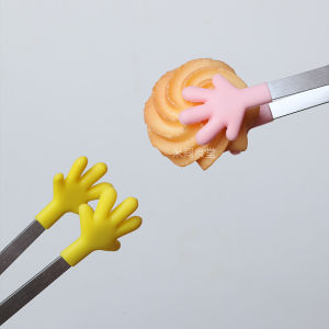 Creative Silicone Stainless Steel Food Clamp No Dirty Hands Snack Clamp Kitchen Cooking Utensils BBQ Grilling Tools Clamp