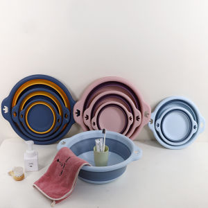 Foldable Washbasin Large for Student Dormitory Household Baby Small Basin Portable Compression Travel Laundry Basin