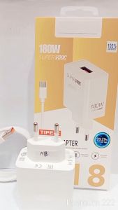 Charger 180W For OPP A18  For Android Adaptor Charger Super Vooc +Kabel Type C Support Fast Charging