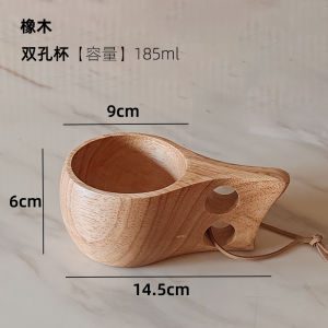 Cốc Cà Phê Gỗ Oak Northern End Có Tay Cầm Cốc Salad Làm Từ Gỗ Acacia Cốc Đựng Sữa Cốc Đựng Cà Phê Kiểu Trung Quốc