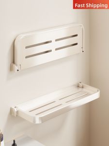 evesigar | Wall-mounted Foldable Multi-functional Bathroom Shelf
