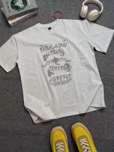 Áo Thun Cotton Nam Tay Ngắn in Chữ Đơn Giản Phong Cách Mỹ Mùa Hè Cổ Điển Cho Cặp Đôi Chất Liệu Cotton Thường Ngày