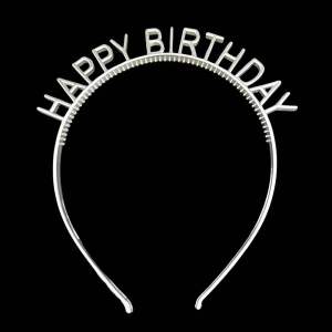 Bando HAPPY BIRTHDAY Metalik / Bando Ulang Tahun Gold Silver Rosegold