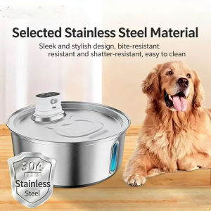 8L Stainless steel cat water fountain dog water dispenser 5000mAh Biosensing Pets wireless water fountain pet water dispenser cat water dispenser drinking fountain for cat