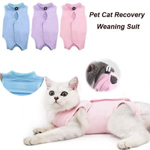 Pet Cat Recovery Suit Abdominal Wound E-Collar Alternative Cat Dog After Surgey Wear Anti Licking